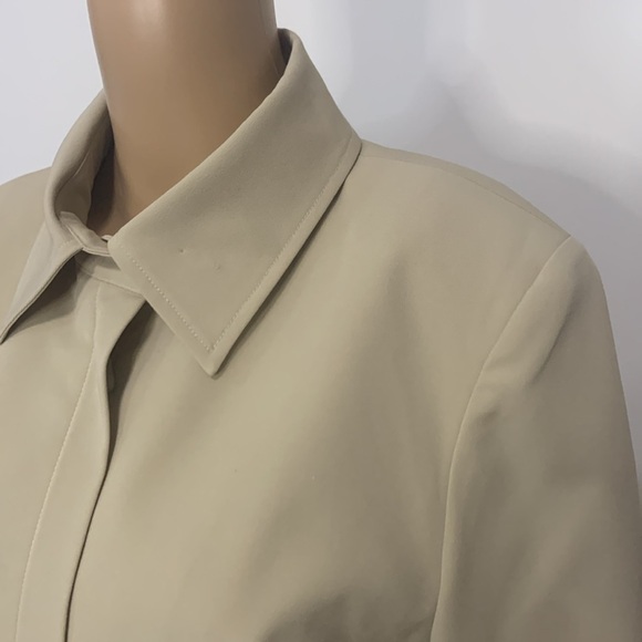 A&K DESIGNS Vintage Formal Natural Classic Blazer Pocket Zipper Medium - Picture 4 of 11